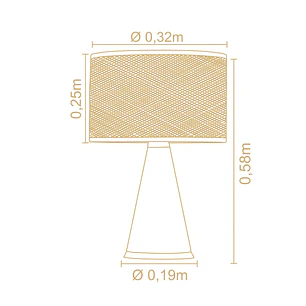 Lampara De Mesa Cone 3195Ct/85