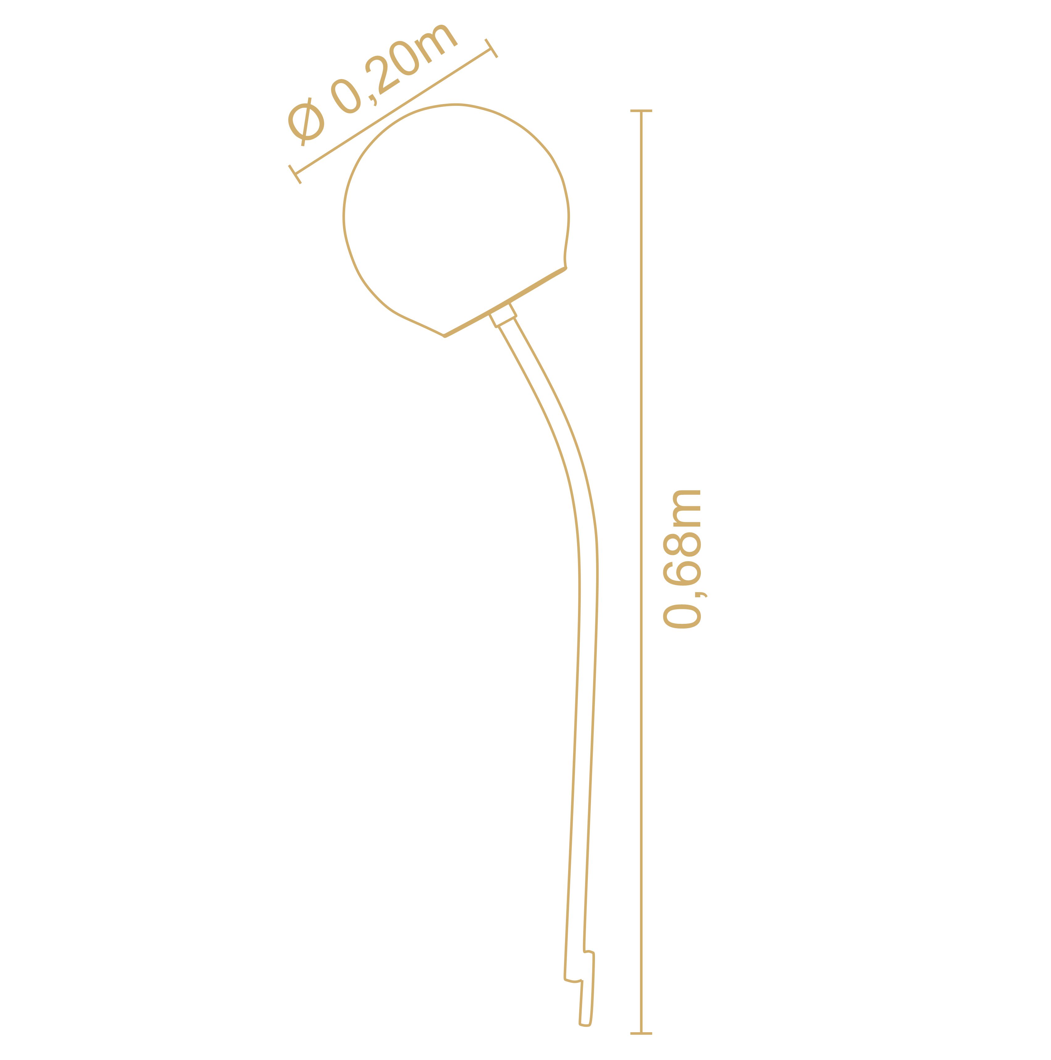 Lampara De Exterior Esfera 3229Pt 3