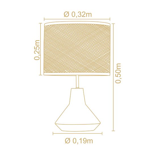 Lampara De Velador Garabe 3197Ct/85