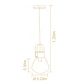 Lampara Colgante Bombillari Medium 2835Ct/94 - Miniatura 3