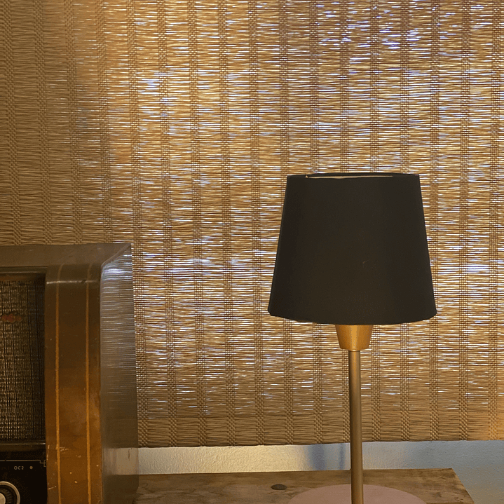 Lampara De Velador Slim Small Pantalla Negra 3038Ct/80 1