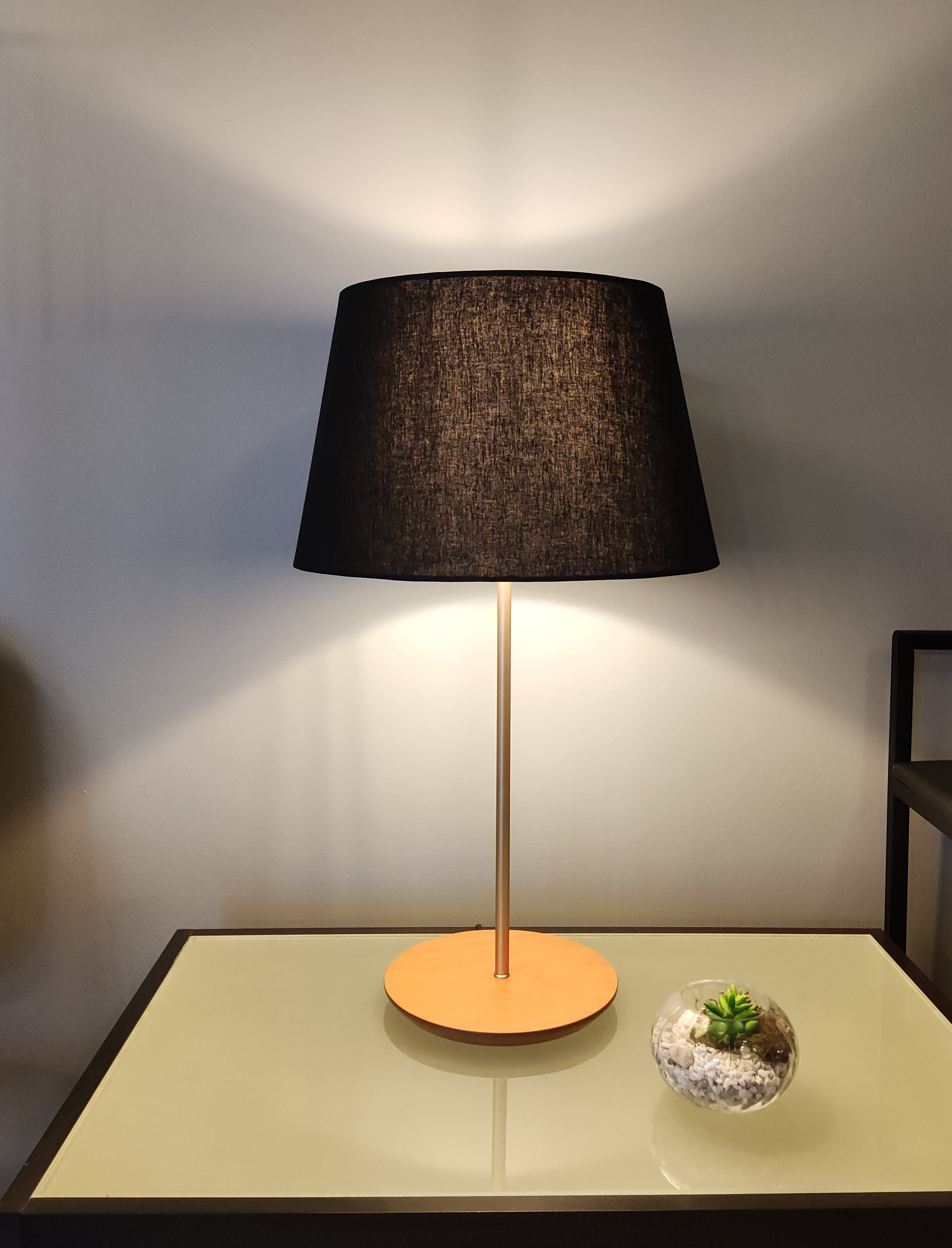 Lampara De Velador Slim Extra Large Pantalla Negra 3041Ct/80 1