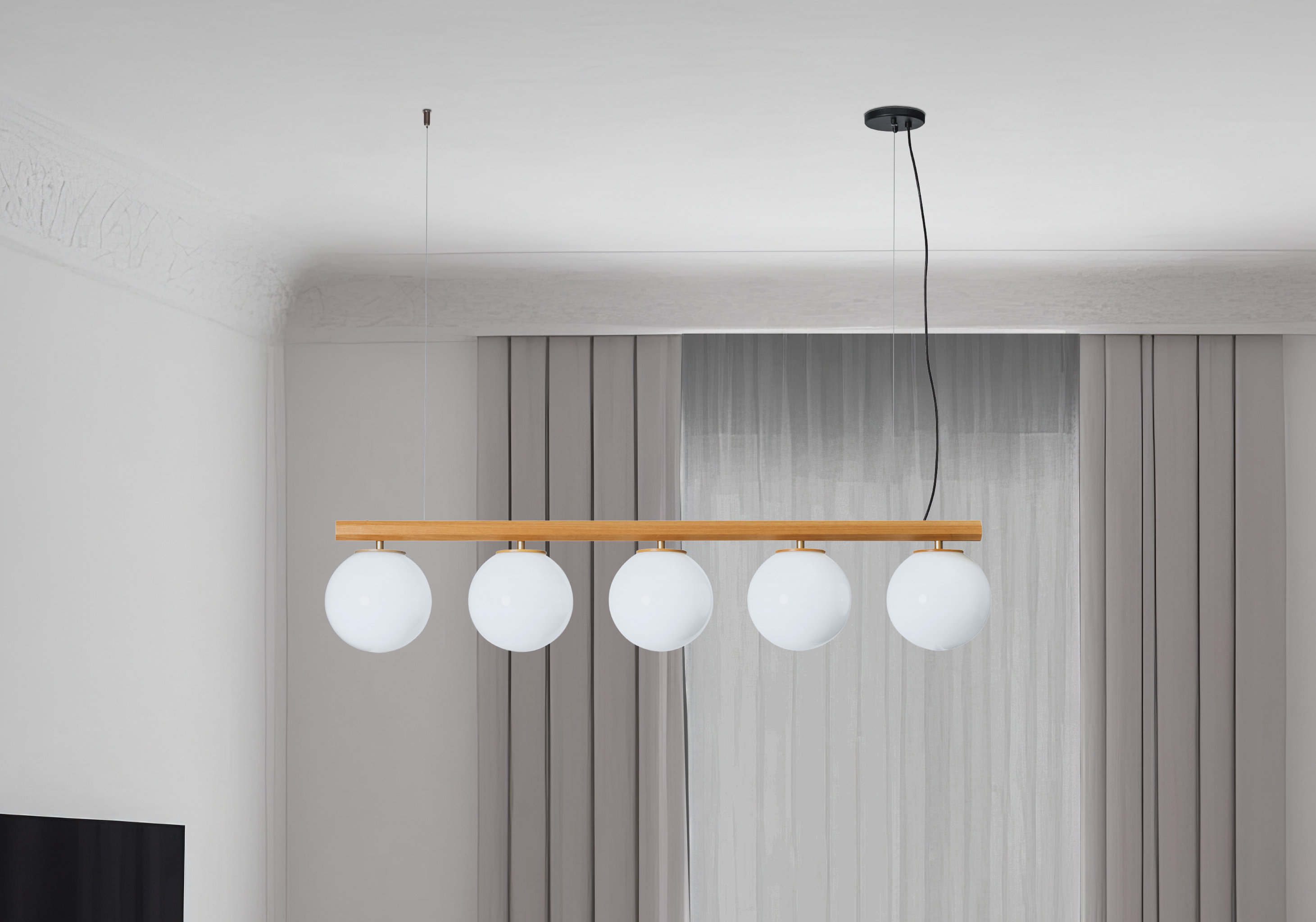 Lampara Colgante Milky Linea 5 Esferas 3173Ct 1