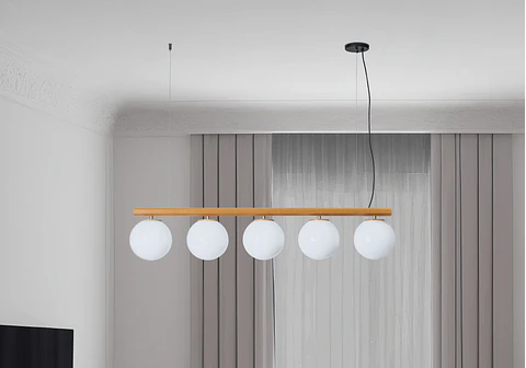 Lampara Colgante Milky Linea 5 Esferas 3173Ct