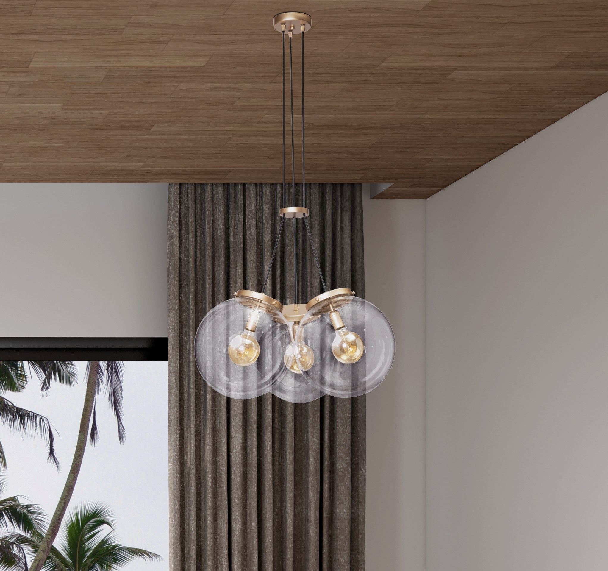 Lampara Colgante Vintage Esferas 3131Dr/94 1