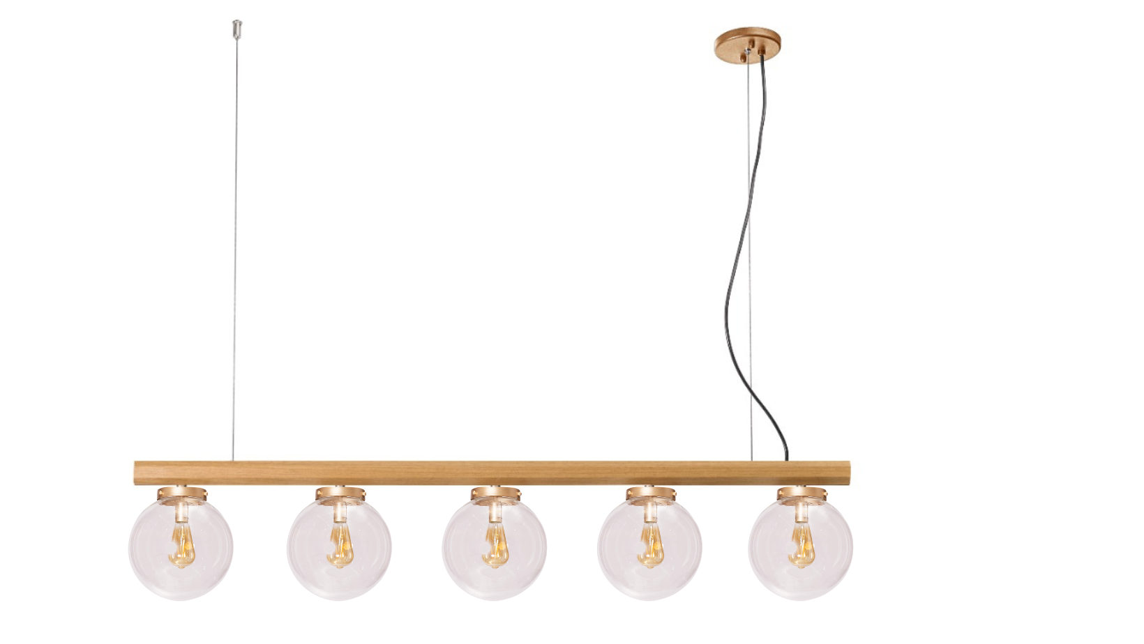 Lampara Colgante Vintage 5 Esferas 3176DR 3