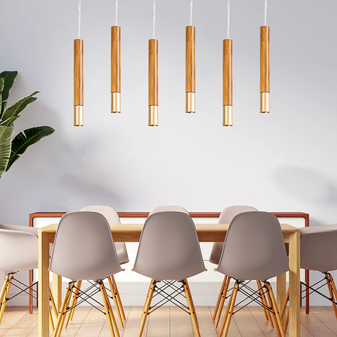 Lampara Colgante Legno Medium 3019Ct