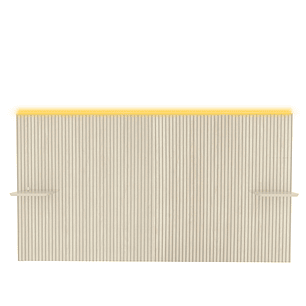 Respaldo Requinte Lamina Led Off White 3D