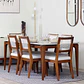 Comedor Addar 1.6 Off White + 6 Sillas Saga Ratan Ts L02 - Miniatura 1