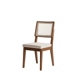 Comedor Addar 1.6 Off White + 6 Sillas Saga Ratan Ts L02