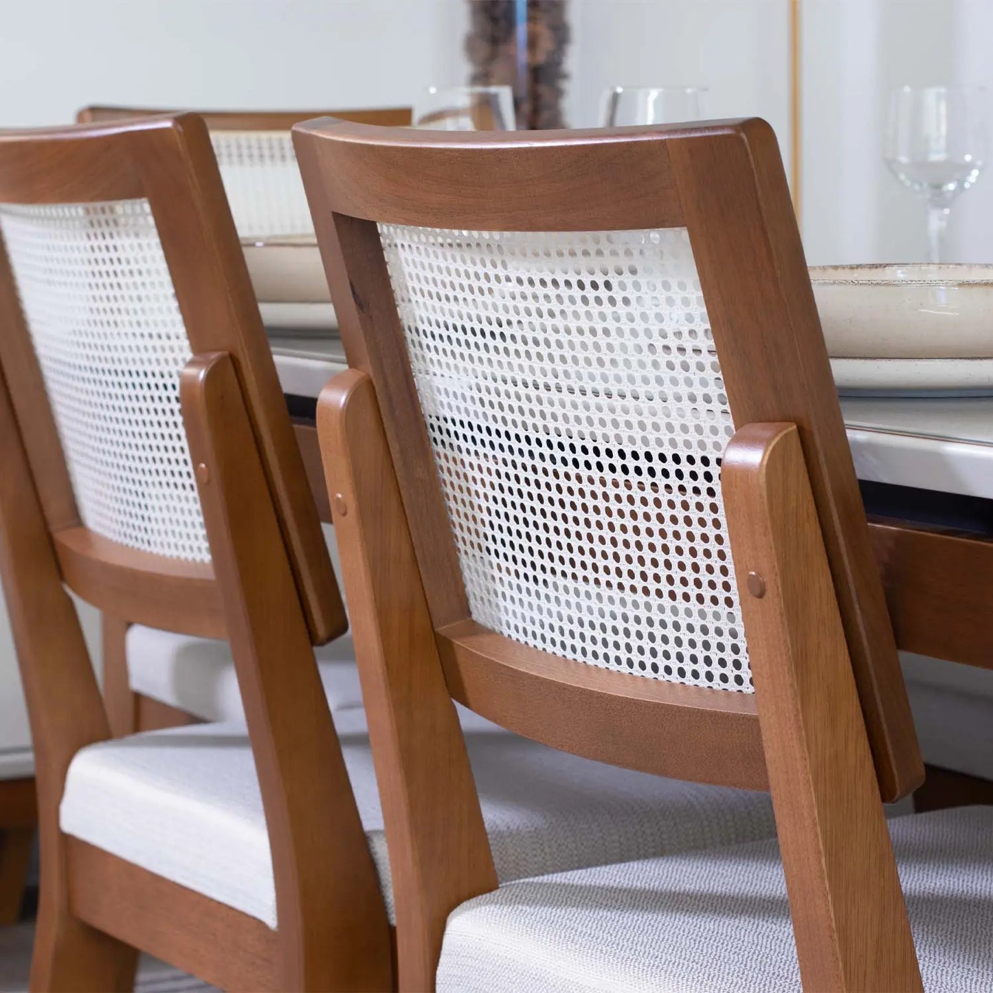 Comedor Addar 1.8 + 6 Sillas Saga Ratan ts L02 4