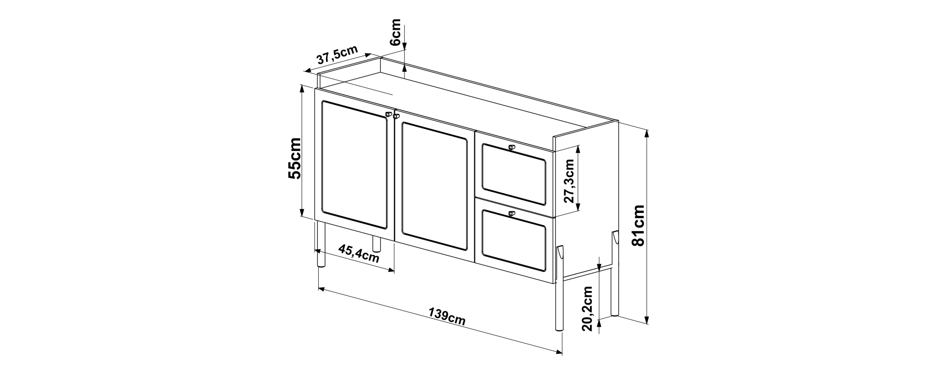 Buffet 27969 1.4 Oslo Ratan Negro 3