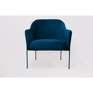 Sillon Hebe Veludo Azul 