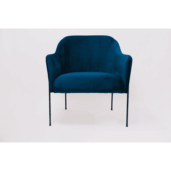 Sillon Hebe Veludo Azul 