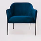 Sillon Hebe Veludo Azul  - Miniatura 3