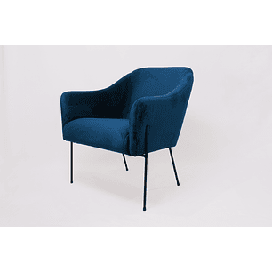 Sillon Hebe Veludo Azul 