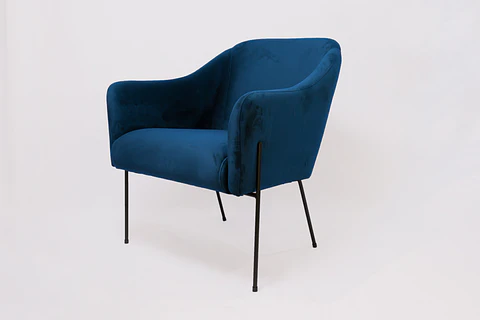 Sillon Hebe Veludo Azul 