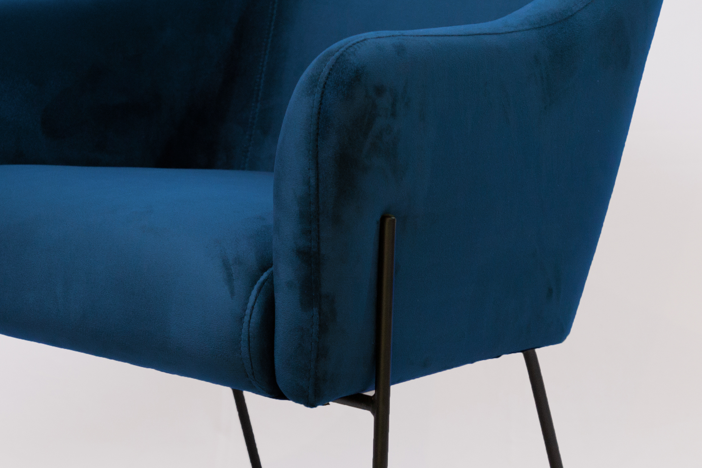 Sillon Hebe Veludo Azul  3