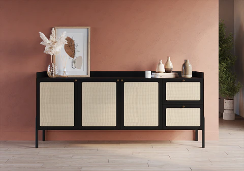 Buffet 27935E Oslo Ratan Negro