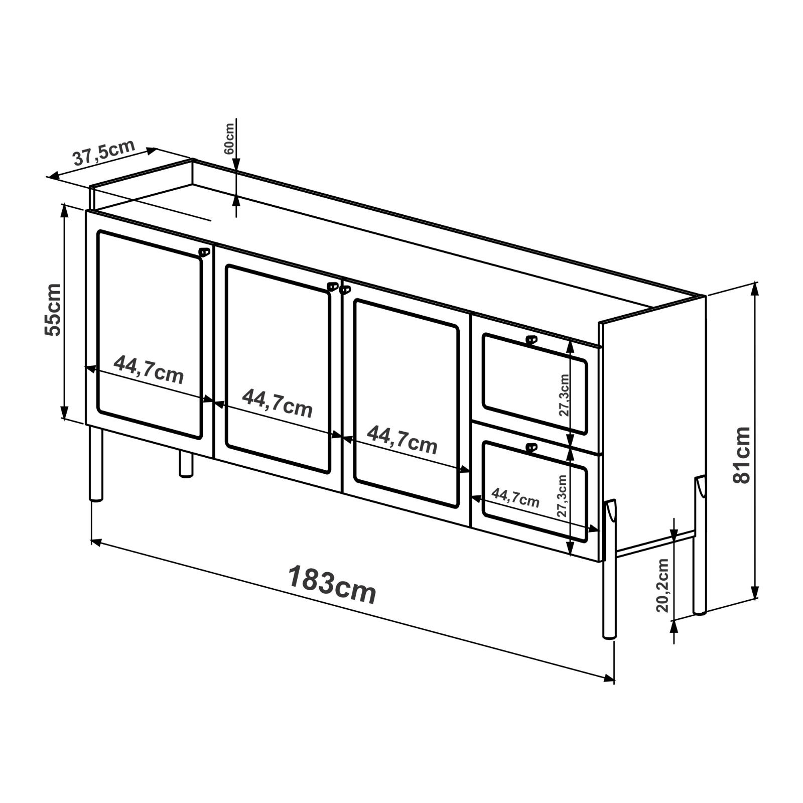 Buffet 27935E Oslo Ratan Negro 3