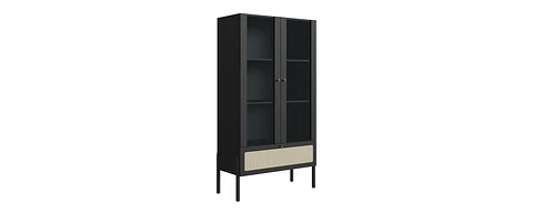 Vitrina 27963E Oslo Ratan Negro