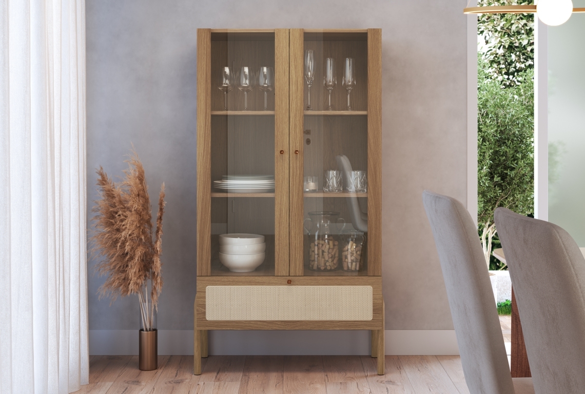 Vitrina 27963E Oslo Ratan Natural 1