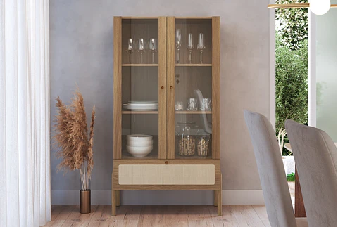 Vitrina 27963E Oslo Ratan Natural