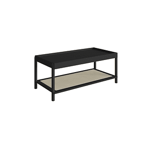 Mesa de Centro 27961E Oslo Ratan Negro