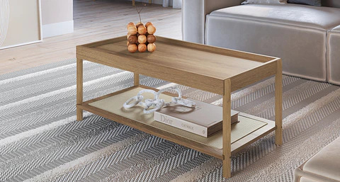Mesa de Centro 27961E Oslo Ratan Natural