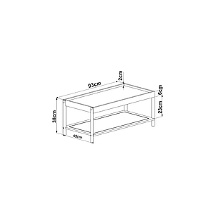 Mesa de Centro 27961E Oslo Ratan Natural