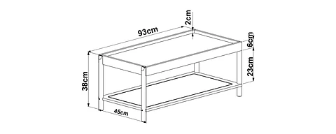 Mesa de Centro 27961E Oslo Ratan Natural