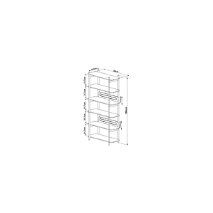 Estante 27965 6 Repisas Ratan Negro