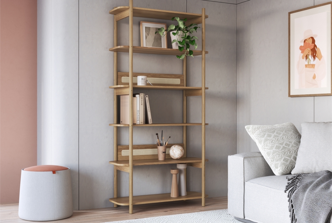 Estante 27965 6 Repisas Ratan Natural 1