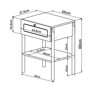 Velador 27932 1C Ratan Negro 