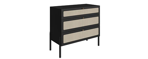 Comoda 27934E Ratan Negro