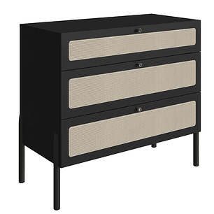 Comoda 27934E Ratan Negro