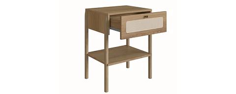 Set Respaldo 27966 1P + 1 Velador 27932E + 1 Comoda 27934E Ratan Natural