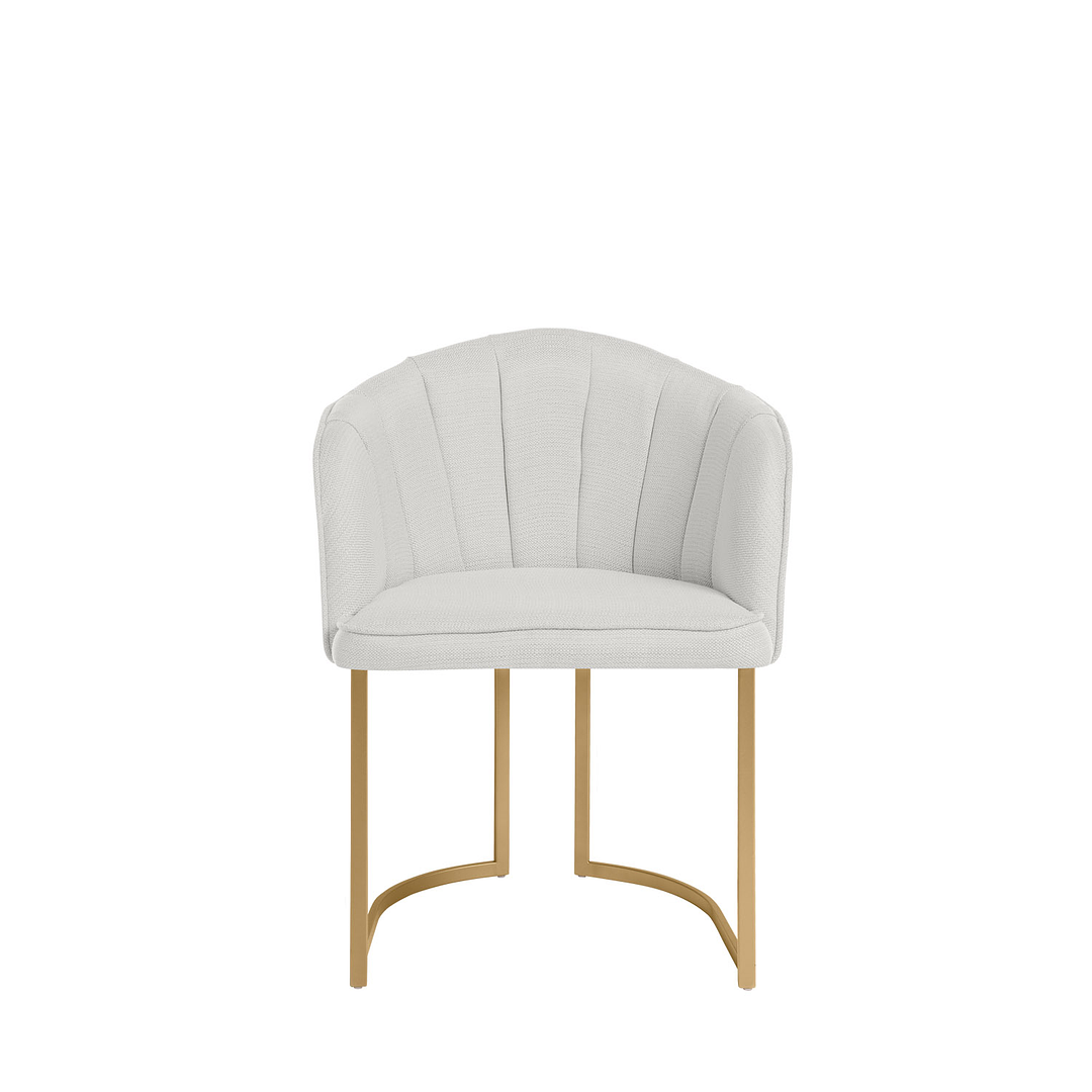 Comedor Lintz 2.2 Off White + 8 Sillas Beverly Gold - Image 4