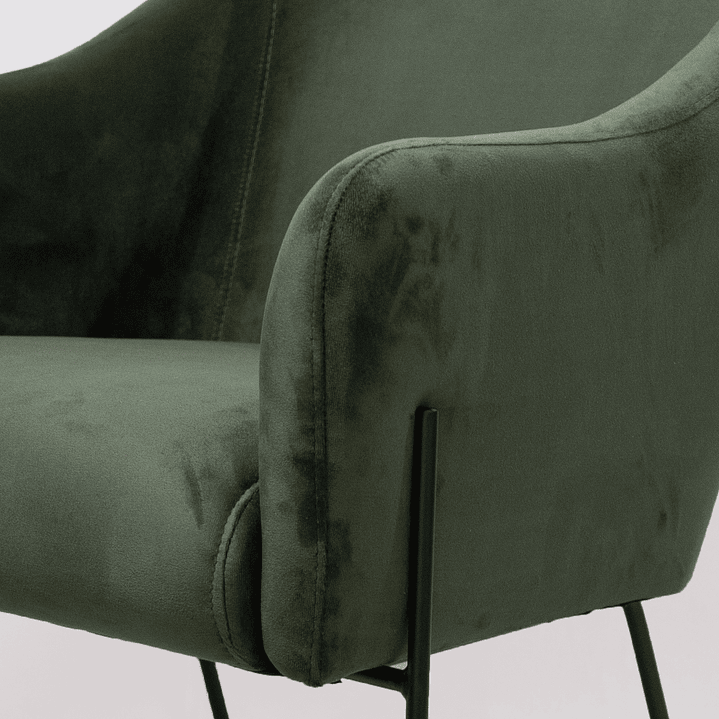 Sillon Hebe Veludo Verde 2