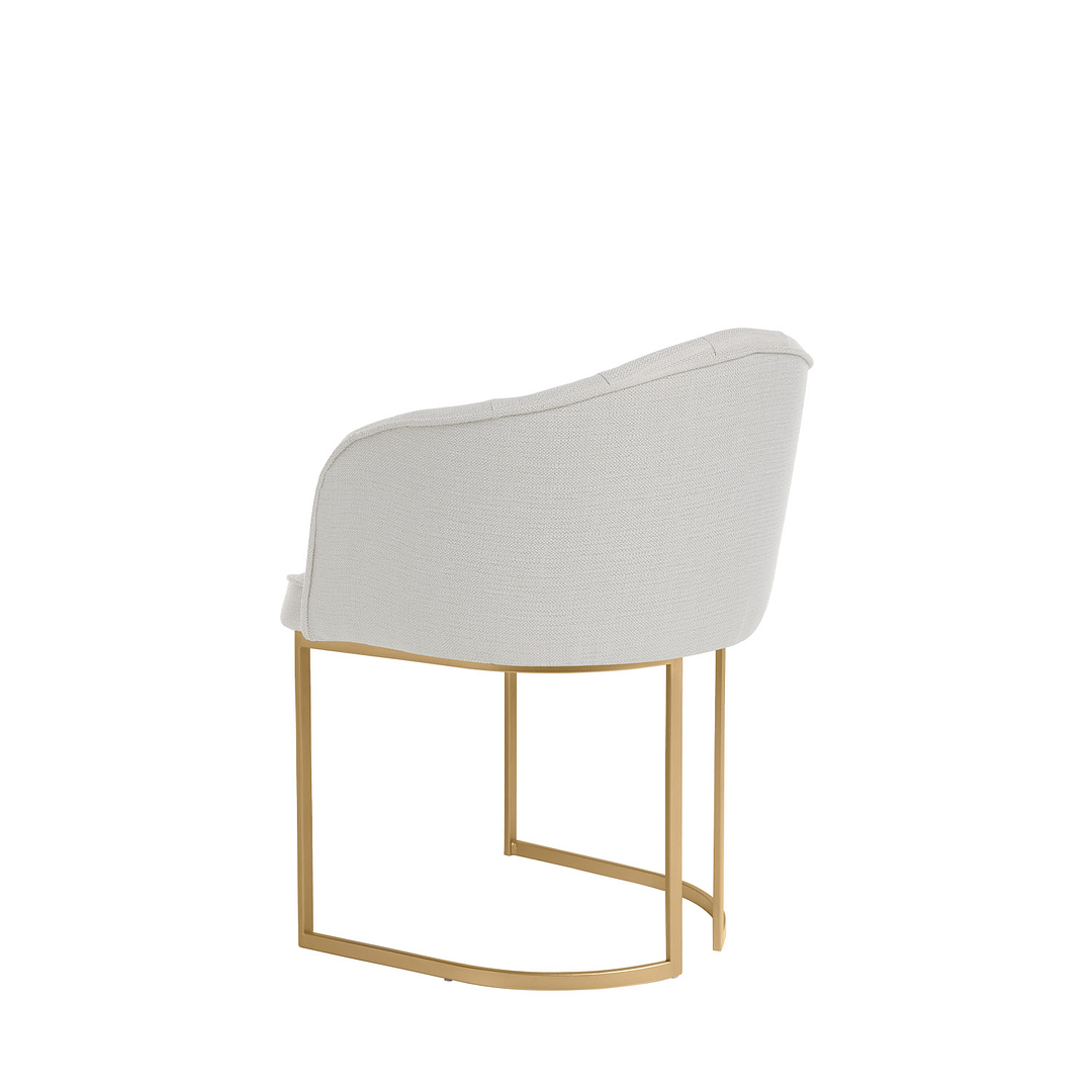 Comedor Lintz 1.8 off white gold + 6 sillas Beverly Gold - Image 3