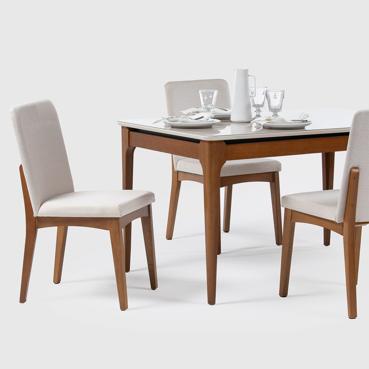 Comedor Addar 1.35 + 4 Silla Olive Natural  2