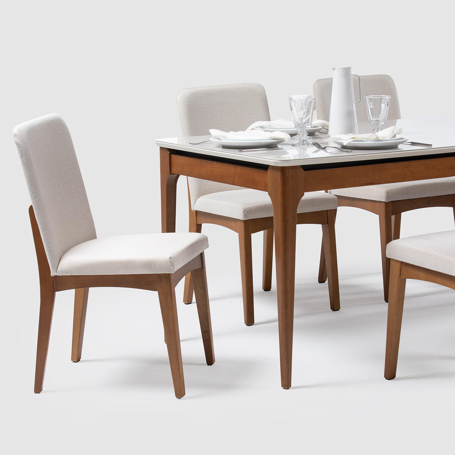 Comedor Addar 1.6 + 6 sillas Olive Natural 2