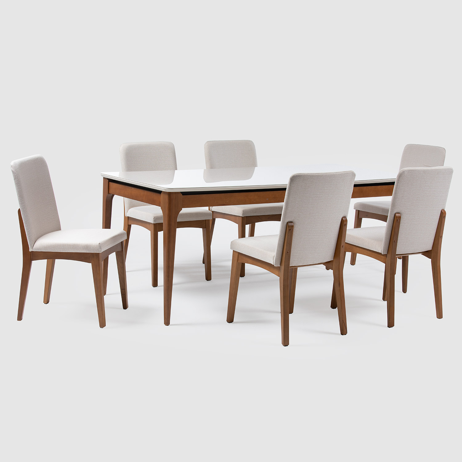 Comedor Addar 1.6 + 6 sillas Olive Natural 6