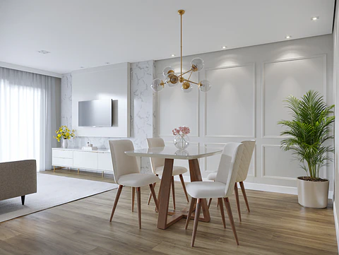 Comedor Bennet 1.2 + 4 Sillas Dakota Giratoria Mox 311