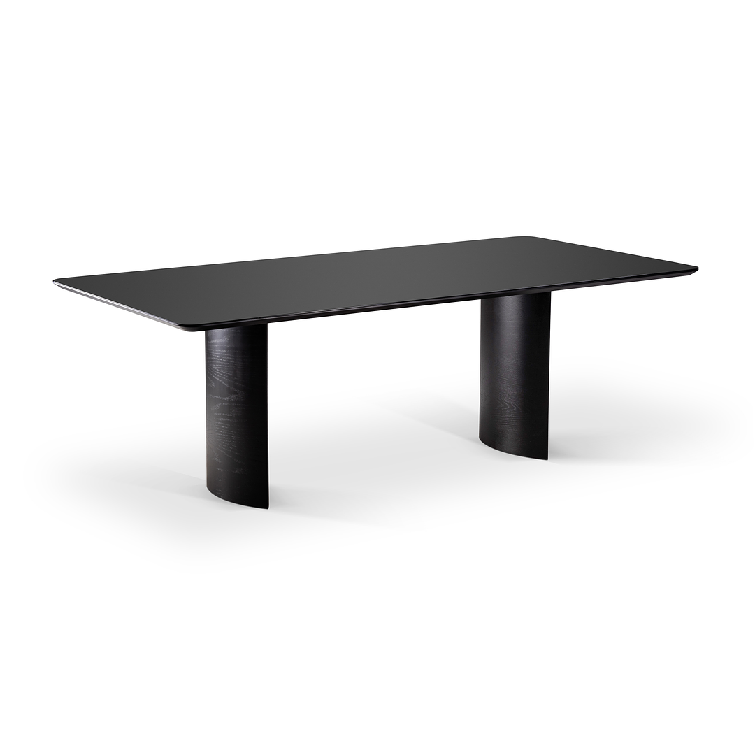 Mesa de Comedor Livia 2.2 (Base Iolanda) Negro 100% Madera - Image 2