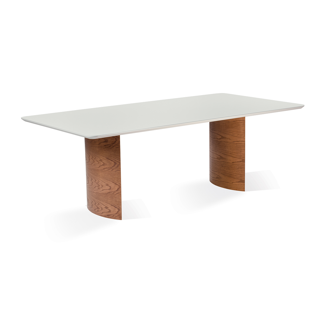 Mesa de Comedor Livia 2.2 (Base Iolanda) Off White Natural Base 100% Madera - Image 4