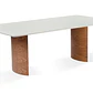 Mesa de Comedor Livia 2.2 (Base Iolanda) Off White Natural Base 100% Madera - Miniatura 4