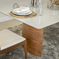 Mesa de Comedor Livia 2.2 (Base Iolanda) Off White Natural Base 100% Madera - Miniatura 5