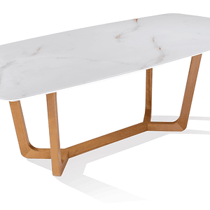 Mesa de Comedor 1.8 Capri (Base Sophia Madera) Base 100% Madera