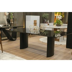 Mesa de Comedor Livia 2.2 (Base Iolanda) Negro 100% Madera